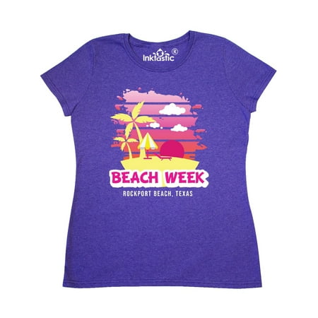 Beach Week Rockport Beach Texas with Palm Trees Women's T-Shirt
