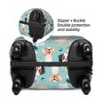 thumbnail image 4 of Easygdp Colorful Dog Print Elastic and Washable Suitcase Protective Cover with Hidden Zipper Fits 18-32 inch Luggage -Medium, 4 of 9