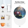 thumbnail image 6 of Zufioo Pond Cute Axolotl Print Leather Coaster Set, Decorative PVC Coasters 4-pack - Scald and Stain-resistant, Suitable for Home, Cafes, Restaurants-Round Shape, 6 of 6