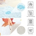 thumbnail image 3 of Yayeee Bath Rugs for Bathroom Floor Set of 2 Non Slip Fluffy Soft Absorbent Mat, White Autumn Leaves, 3 of 7