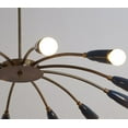 thumbnail image 3 of Mid Century Style Twelve Arm Lights Brass Sputnik Chandelier Ceiling Light Fixture, 3 of 5