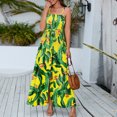 thumbnail image 4 of SMihono Robe Maxi Bohème d'Été pour Femmes Grande Taille Mode Décontractée Printemps et Été Sans Manches Col Carré Robe de Plage, 4 of 9