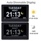 thumbnail image 3 of Reloj Calendario Digital De 7 Pulgadas Reloj Multifuncional Con Visualización De Fecha Atenuación Automática Y Tecla De Horario De Verano O Control Remoto Negro, 3 of 7