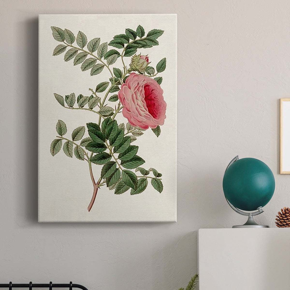 Pink Floral Mix I Premium Gallery Wrapped Canvas - Ready to Hang