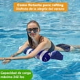 thumbnail image 2 of 2 Juegos de Hamaca Inflable, 2 Válvulas Inflables, Plegable Flotador Piscina con Bomba de Aire, Multiusos para Silla de Descanso, Drifter, Hamaca Flotante para Alberca (Azul oscuro y Rosa), 2 of 4