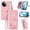 Pink, variant on Phone Case for Xiaomi Redmi K80, Shockproof PU Leather Wallet Case with Card Slots Anti-Scratch Stand Magnetic Flip Zipper Pocket Cover for Xiaomi Redmi K80, Blue