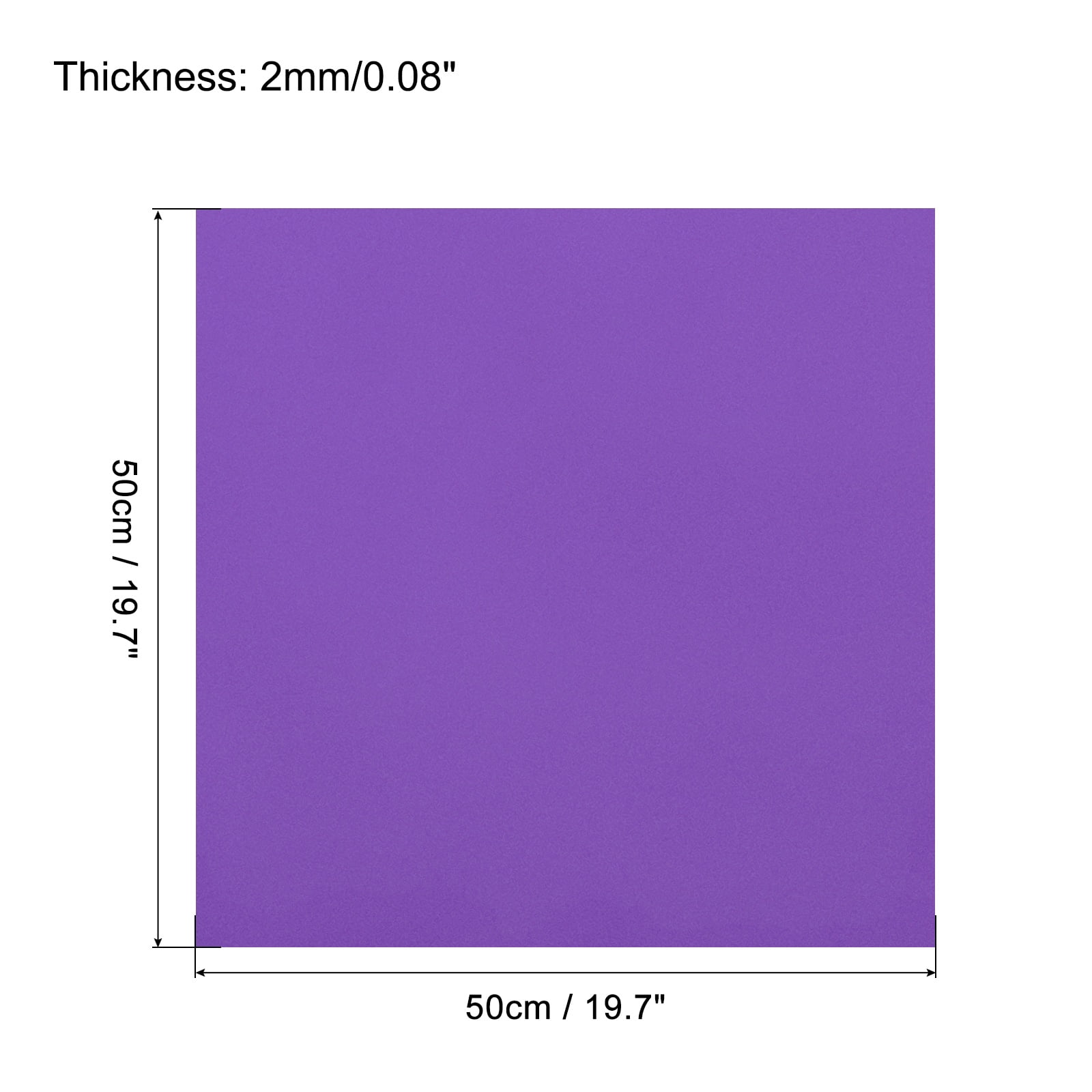 Uxcell EVA Foam Sheets Dark Purple 19.7 Inch x 19.7 Inch 2mm Thick Crafts Foam Sheets for Costumes, Arts and Crafts Projects Pack of 5