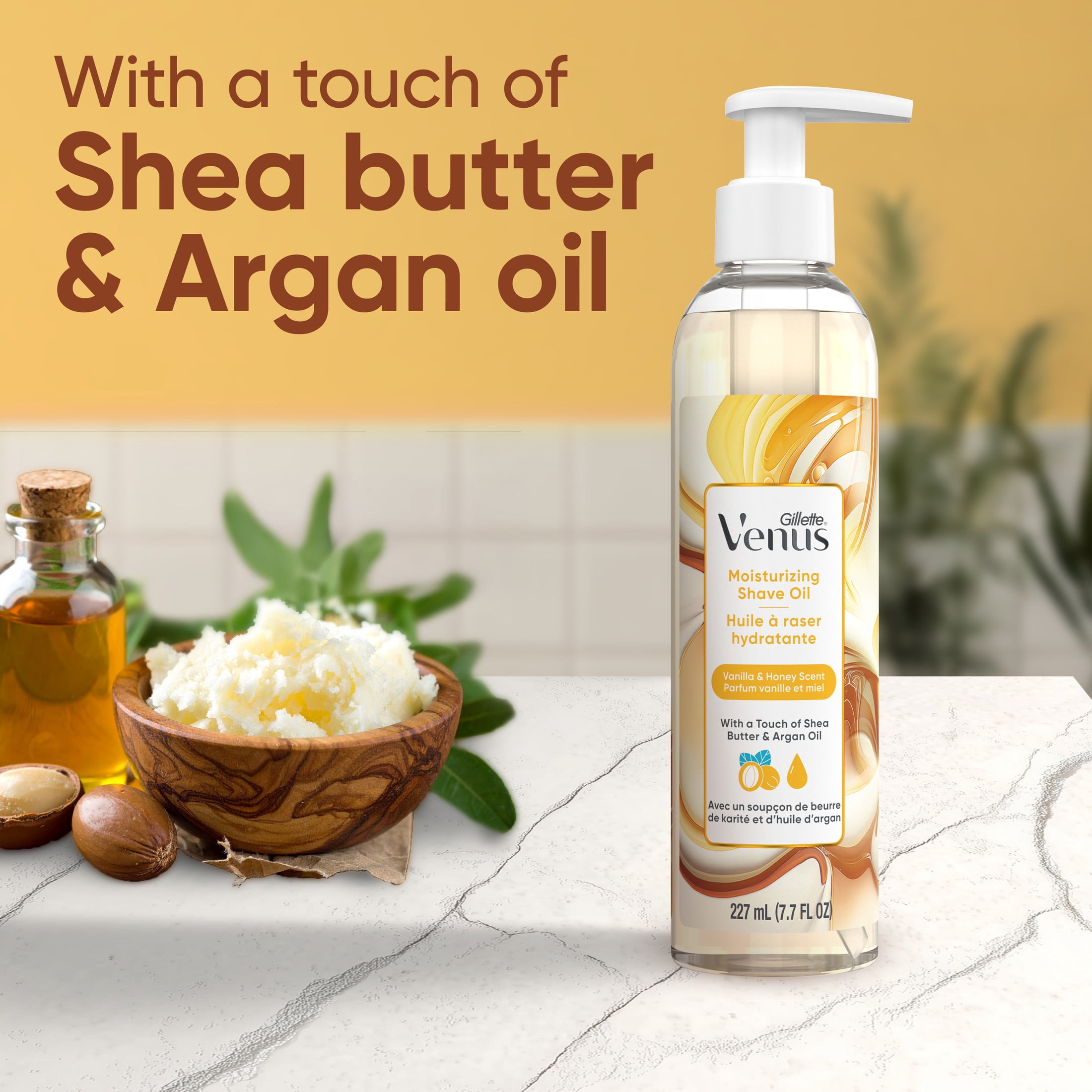 Gillette Venus Moisturizing Shave Oil, Vanilla & Honey Scented, 6 oz
