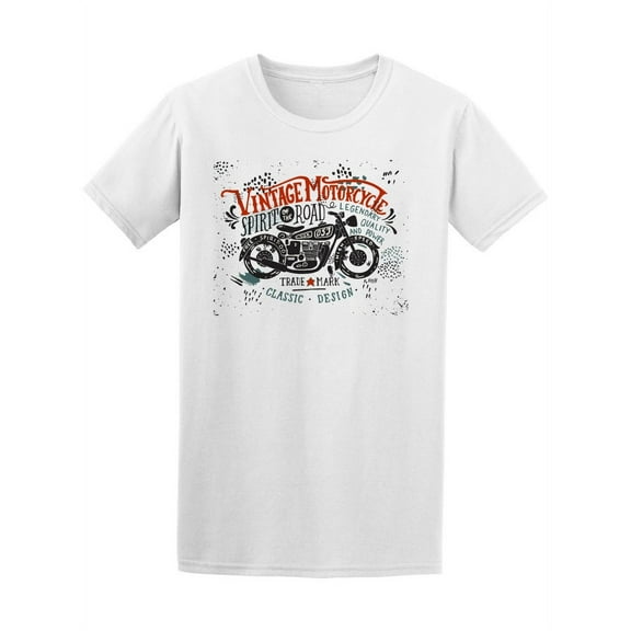 Vintage Motorcycle Road Spirit T-Shirt Men -Image by Shutterstock, Male x-Large
