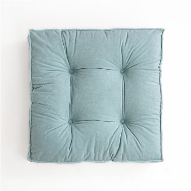 Nvzi Cojín de chenilla para silla, cómodo y suave, cuadrado, para dormitorio, sala de estar, color sólido, para leer, hogar, oficina, sofá, coche (verde, 18 x 18 pulgadas)