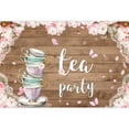 thumbnail image 2 of SUNOLIFE Tea Party Backdrop Banner Let's Partea Birthday Background for Tea Time Party Decorations 10x8ft, 2 of 3