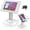 White, variant on Anti-Theft iPad Kiosk Stand – POS iPad Security Stand & Locking Tablet Holder – Heavy Duty Base, 360 ° Swivel, 75 ° Tilt Bracket – Perfect for Retail Business