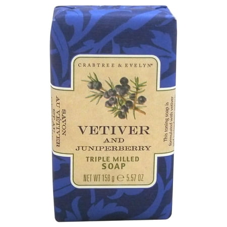 Crabtree & Evelyn Vetiver & Juniperberry Triple Milled Soap, 5.57 Oz
