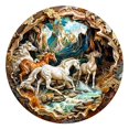 thumbnail image 1 of Puzzle de madera Pijesaksa Running Horses 3D Visual 200 piezas, 1 of 7