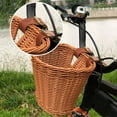 thumbnail image 4 of SPRING PARK Rattan Bicycle Rear Basket Bike Basket Small Pet Cat Dog Carrier Removable Bicycle Handlebar Bicycle Basket, 4 of 7
