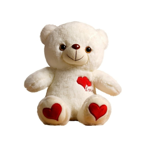 Tootee Color Changing Night Light Bear Plush with Ribbon & Rose Imprint, Soft Glowing Stuffed Animal Gift for Men Women Birthday Festival
