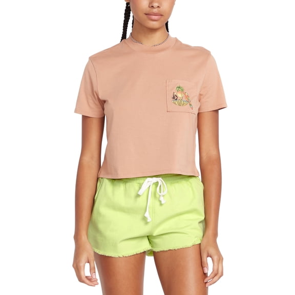 Juniors' Strutin Stone Cotton Drawstring-Waist Frayed Shorts Island Green L