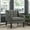 Dark Gray, variant on Blue Polyester Fabric Accent Chair | Enhances Contemporary Living Space | Attached Back Cushion for Support