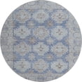 thumbnail image 2 of Addison Rugs Mayfield Premium Machine Washable Transitional Border Blue Round Rug, 8' x 8', 2 of 6