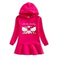 thumbnail image 3 of Hello Kitty primavera y otoño nuevos niños vestido suéter con capucha niña lindo dibujos animados dulce señora falda bebé algodón vestido cómodo, 3 of 5
