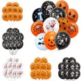 thumbnail image 2 of 10/30 piezas de globos de látex de 12 pulgadas con forma de calabaza fantasma y araña para Halloween, globos de aire para niños, suministros para fiestas de cumpleaños de Helloween, 2 of 5