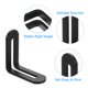 thumbnail image 4 of 6Pcs Soporte en Esquina Ajustable en Forma de L con Ranura, 1.89 x 1.89 Pulgadas Soporte de Esquina Recta de Acero Inoxidable para Muebles de Madera, Negro, 4 of 6