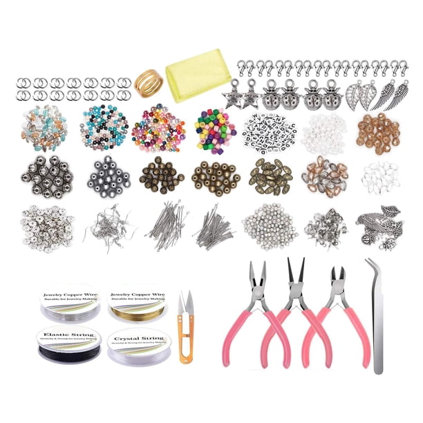 1171pcs Suministros para Joyas para Joyería Incluye Alicates para Joyería Kit de Fabricación de Joyas Accesorios Y Estuche de Almacenamie