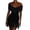 Black, variant on Levmjia Women's Off Shoulder Fringe Dress Summer Sleeveless V Neck Bodycon Dress Sexy Club Party Night Out Dress