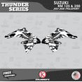 thumbnail image 2 of Kalair GFX Graphics Kit for Suzuki RM125 POLISPORT RESTYLE (2001-2008) Thunder Series, 2 of 5