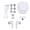 White, variant on YAHHU Wireless Gaming Earbuds with ENC Mic 2.4GHz 3D Stereo Bluetooth 5.3 Headphones with USB-C Dongle 20ms Low Latency for PC PS5 VR Black (12.00 inches / 30.48 cm pack)