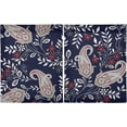 thumbnail image 2 of Paisley Floral Kitchen Curtains 2 Panels UV Protected Tier Curtains, Half Window Curtains Kitchen Tiers for Guest Room Bathroom Sink Laundry Room Basement,36 x 27 Inch, 2 of 7