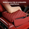 thumbnail image 6 of Car Center Console Armrest Protector, 2025 Upgrade Leather Armrest Cover Cushion with 2 Storage Bags, Universal Seat Box Pad Interior Accessories Protector for Most Vehicle (Yellow), 6 of 8