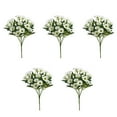 thumbnail image 1 of Billuyoard 5 piezas de flores artificiales, plantas falsas, simulación de crisantemo, flores de seda, arreglo de fiesta, centros de de Hotel Decoración Blanco Billuyoard HA084594-01, 1 of 6