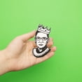 thumbnail image 2 of Ruth Bader Ginsburg Portrait With Crown Embroidered Iron On Patch, 2 of 2