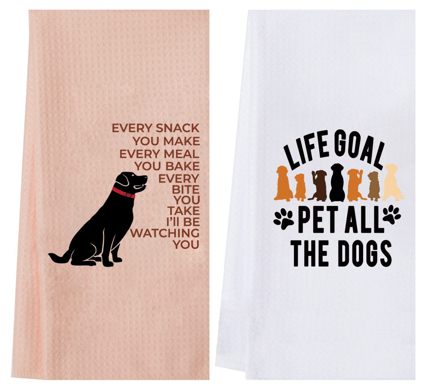 Funny Dog Kitchen Towels, Dog Mom Gifts for Women, Gifts for Dog Lovers & Lab Owner, Cute Dog