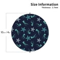 thumbnail image 2 of Honeii Ice Blue Starfish and Jellyfish Print Leather Coaster Set of 4, Ideal for Safeguarding Your Furniture from Drinks Spills and Effortless Cleanup-Round Shape, 2 of 6