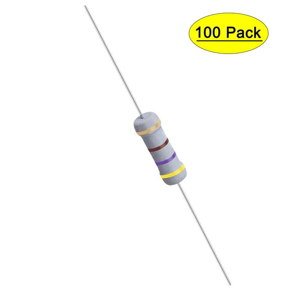 Uxcell 100Pcs 1W 1 Watt Metal Oxide Film Resistor Axile 470 Ohm ±5% Tolerance