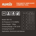 thumbnail image 7 of IWISS 1/16"-3/16" Copper & Aluminum Oval Duplex Sleeves Ferrules, Stop, Thimble Sleeves Pneumatic Wire Rope Crimping Tool AM-116, 7 of 7