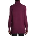 thumbnail image 2 of Time and Tru Women's Cowl Neck Tunic Sweater, 2 of 6