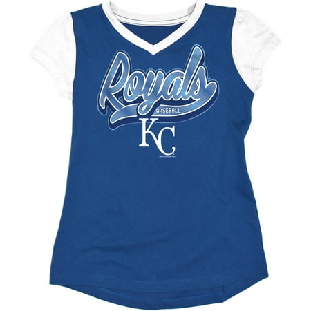 Kansas Girl - MLB Kansas City Royals Girls Short Sleeve Team Color Graphic Tee