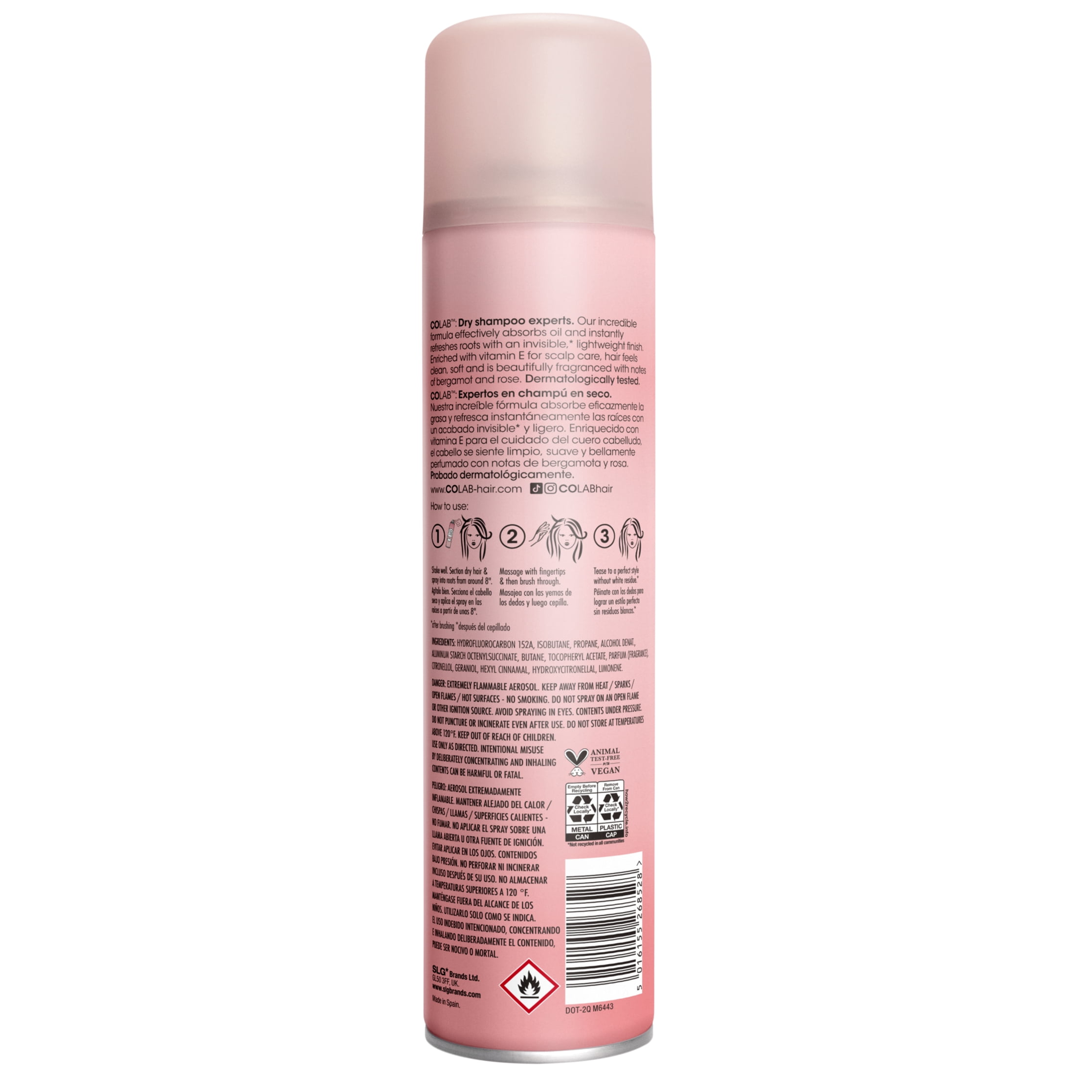 COLAB Dry Shampoo Original Supersize - Bergamot and Rose Scented - 8.2 oz