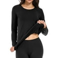 thumbnail image 6 of wirarpa Women's Lightweight Thermal Underwear Set,Cozy Cotton Long Johns Pajamas for Fall & Winter Black S-2XL, 6 of 8