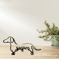 thumbnail image 3 of Handmadetneonsign Custom Dachshund Metal Desk, Dachshund Metal Table Sign, Dachshund Dog Name Metal 66028, 3 of 5