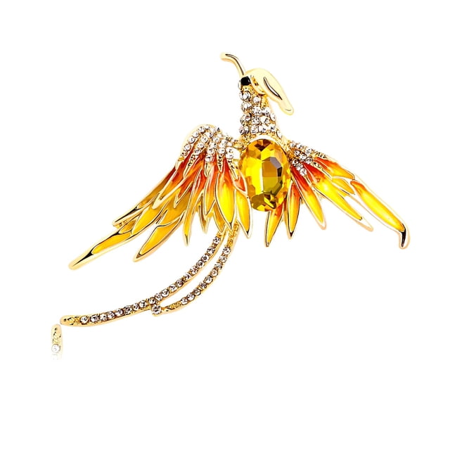 Minnieouse Broche de pájaro de fuego, colgante de pecho, joyería de moda, decoraciones de fiesta, multiusos, Unisex, novia, estilo chino, Type3 NO3