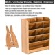 thumbnail image 3 of Portalápices multifuncional CHAO para oficina caja de madera almacenamiento escritorio color madera, 3 of 4