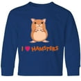 thumbnail image 3 of Inktastic I Love Hamsters Long Sleeve Youth T-Shirt, 3 of 5