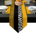 thumbnail image 2 of Modern Yellow Stripes Style Leopard Zebra Table Runner Placemat Set Tablecloth Dining Table Cover Home Wedding Table Decoration, 2 of 5