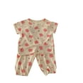 thumbnail image 2 of NAISIBABY Girls Outfits, Tops Elastic Waist Pants Cute Prints 2 Piece Casual Sets Pink 4 T, 2 of 3