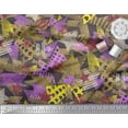 thumbnail image 2 of Soimoi Cotton Voile Fabric Triangle,Star & Brush Stroke Abstract Printed Fabric 1 Yard 56 Inch Wide, 2 of 4