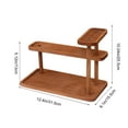 thumbnail image 3 of Wooden Multi-Tier Storage Display Rack | Solid Wood Desktop Organizer for Cups, Tea Sets & Perfume | 3-Tier Decorative Stand for Home & Office | 12.4x8.86x6.1in, 3 of 6
